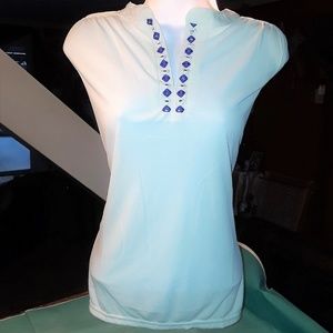 WHITE & BLUE TOP